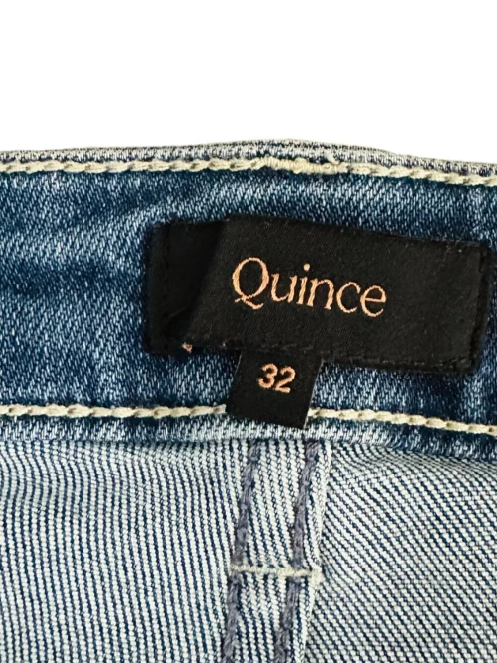 Quince Women's Size 32 Bella Stretch Wide Leg Seaside Blue Jeans